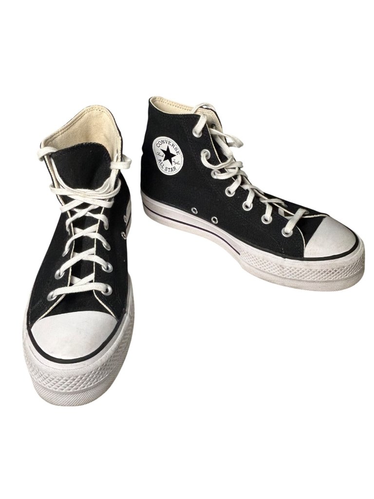 Converse Chuck Taylor All Star Platform Women's 9 Black Canvas High-Top Sneakers